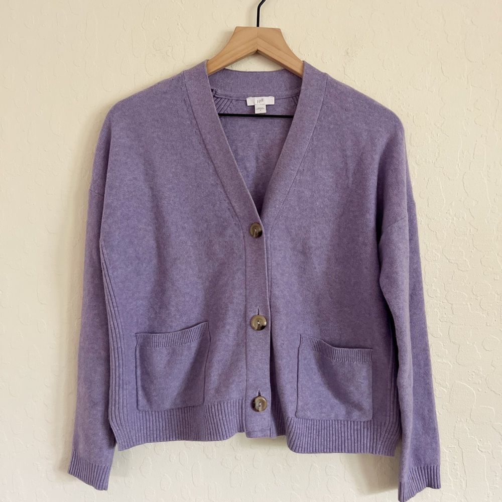 J. Jill Purple Cardigan Sweater